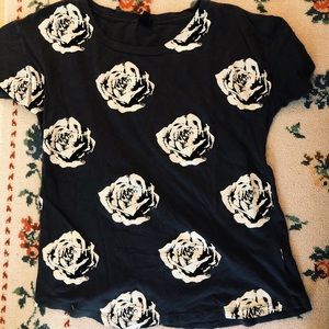 J Crew Rose Tee Shirt